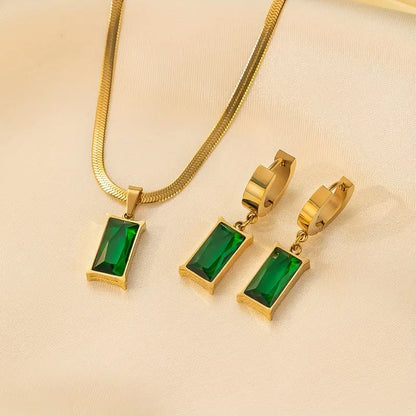 Collection complète de bijoux Lina Émeraude