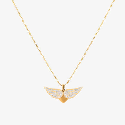 Collier Ailes d'Ange Élevées | Or