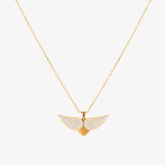 Collier Ailes d'Ange Élevées | Or