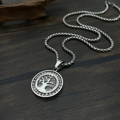Collier Arbre de Vie en doré luxueux avec zirconia