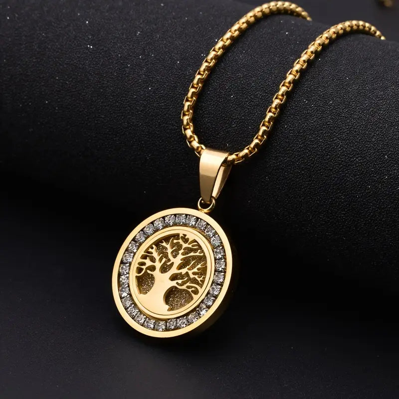 Collier arbre de vie en luxueux à brillants en or