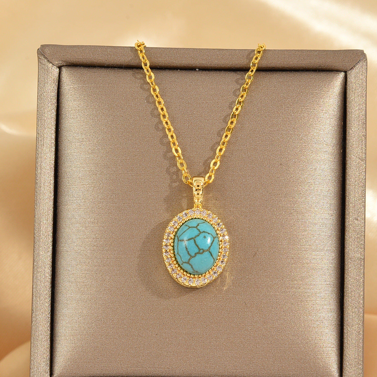 Collier Calysse Azure bloom en or