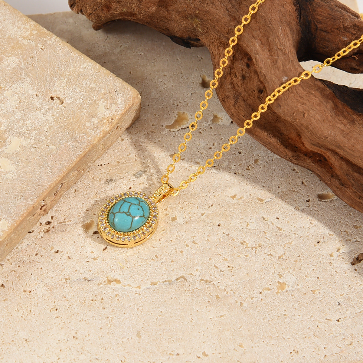 Collier Calysse Azure bloom en or