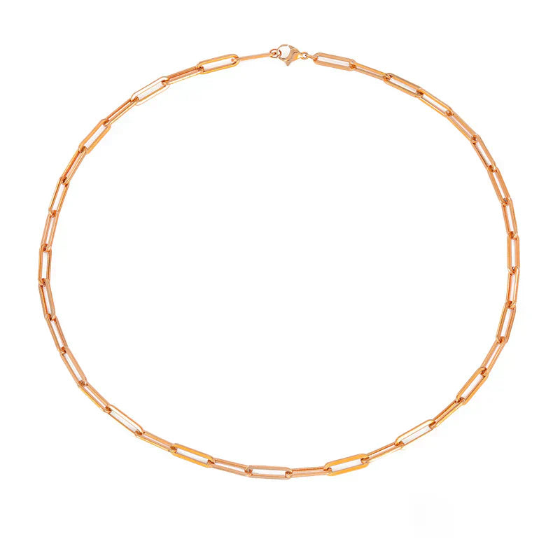 Collier chaîne élégant Archen en or blanc