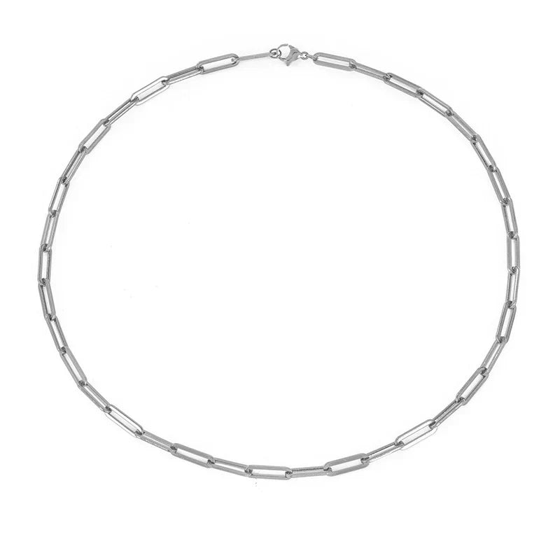 Collier chaîne élégant Archen en or blanc