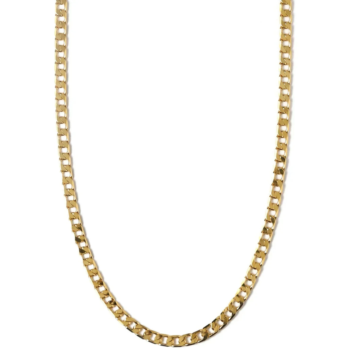 Collier chaîne à maillons Plat en or blanc
