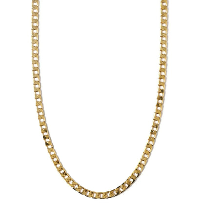 Collier Chaîne à Maillons Plat | Or Blanc