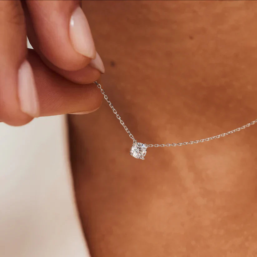 Collier Cléa en pierre en or blanc