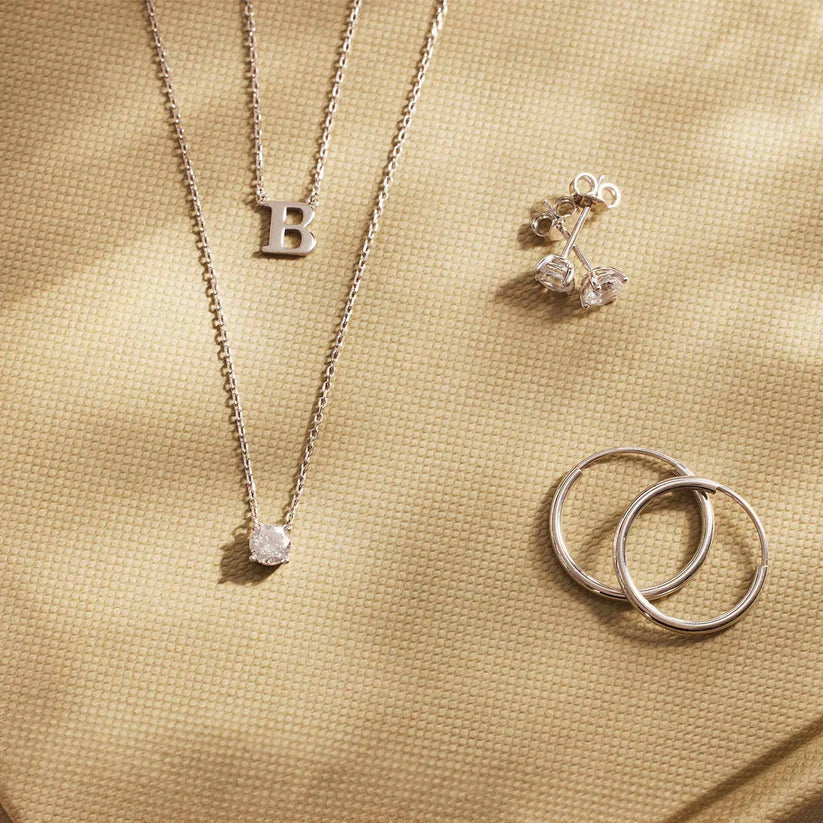 Collier Cléa en pierre en or blanc