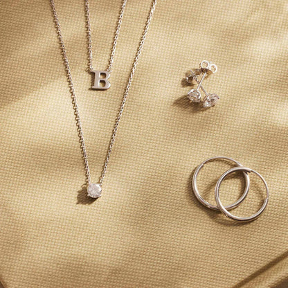 Collier Cléa en Pierre | Or Blanc