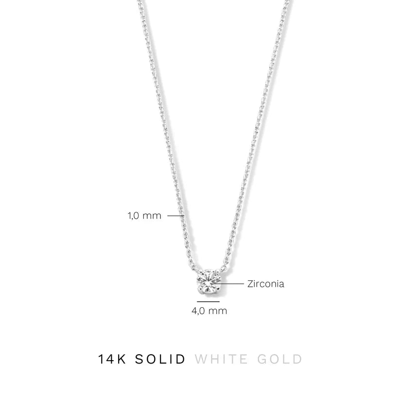 Collier Cléa en pierre en or blanc