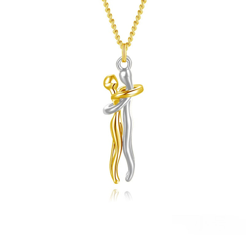 Collier étreinte éternelle en or