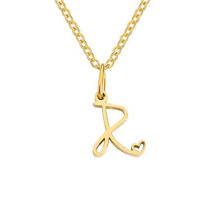 Collier Initial Coeur | Or