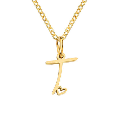 Collier Initial Coeur | Or