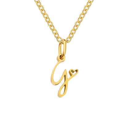 Collier Initial Coeur | Or