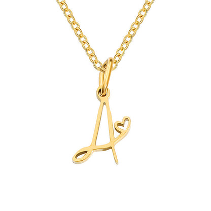 Collier Initial Coeur | Or