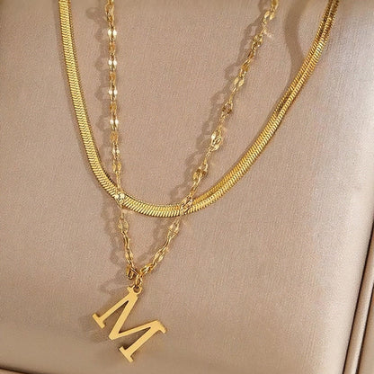 Collier Initial Superposé | Or