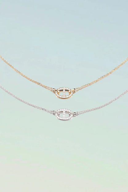 Collier Isaline Marina | Or Blanc