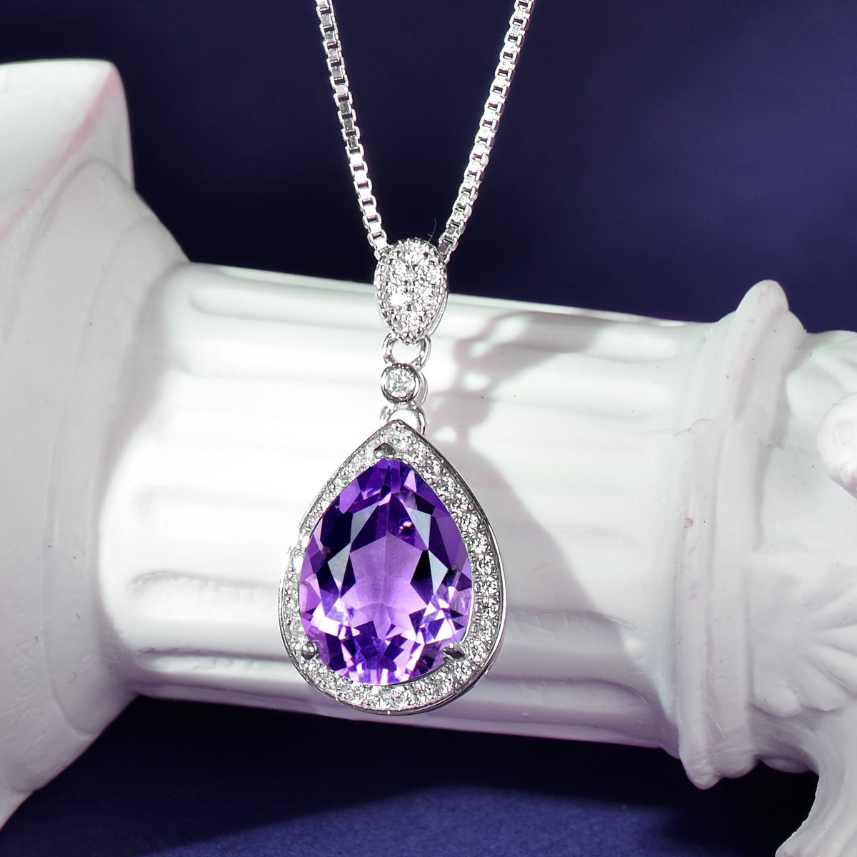 Collier Ivonne améthyste en or