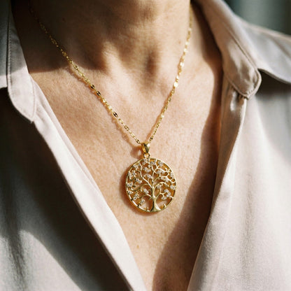 Collier Lebensbaum en or