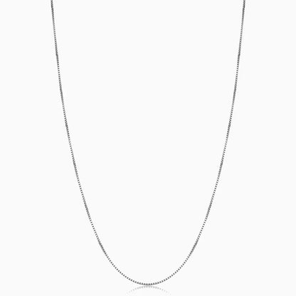 Collier Maillon Cubain | Or Blanc
