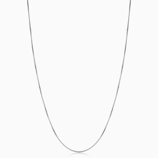 Collier Maillon Cubain | Or Blanc