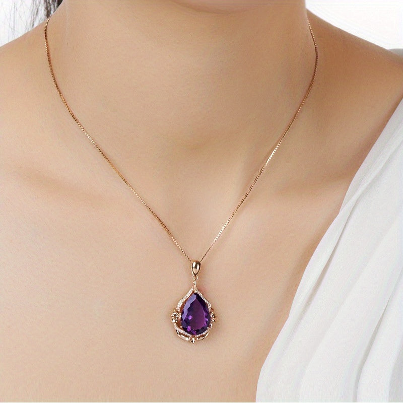 Collier Maria améthyste en or