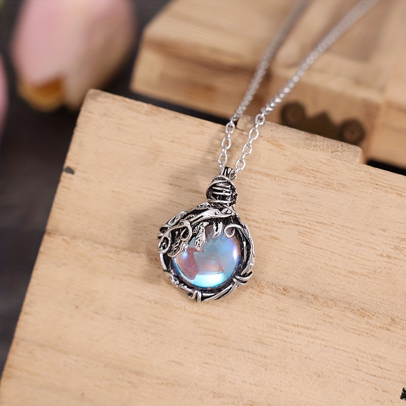 Collier Maria avec pierre de lune en or