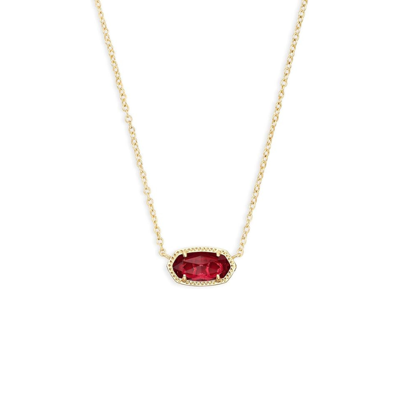 Collier ovale classique en rubis en or
