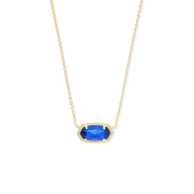 Collier ovale saphir classique en or