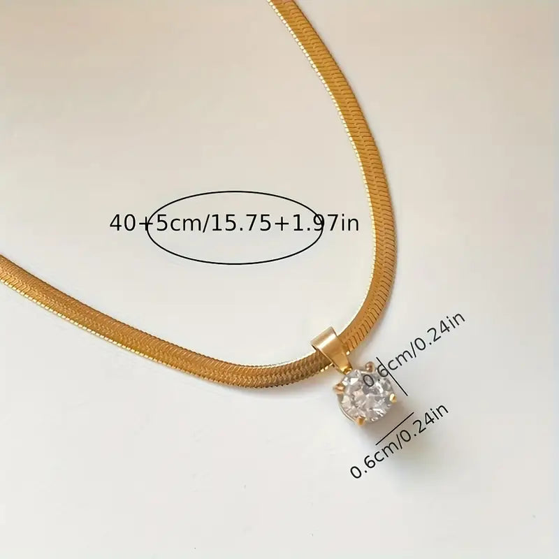 Collier pendentif élégant en brillants en or