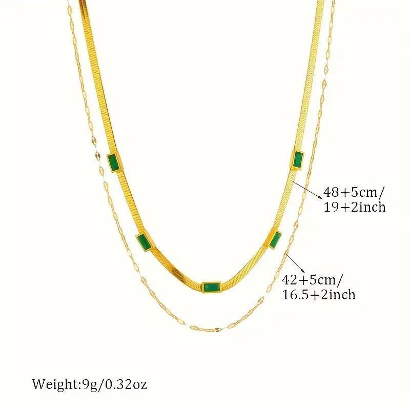 Collier rétro à double Couche Sorella en or