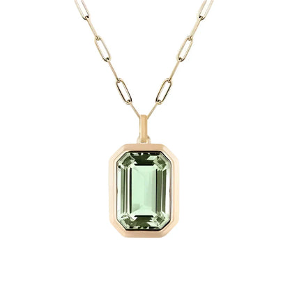 Collier Sofia avec pierre d'émeraude