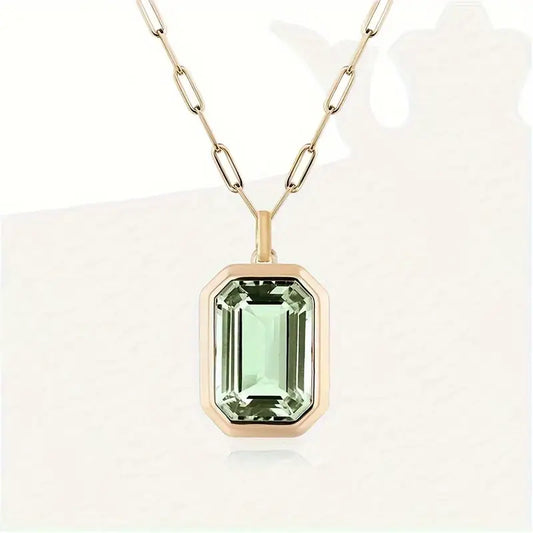 Collier Sofia avec pierre d'émeraude