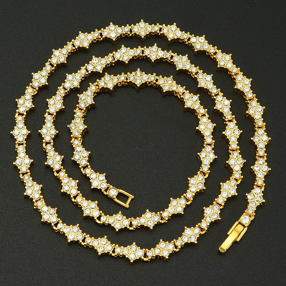 Collier tennis classique en or