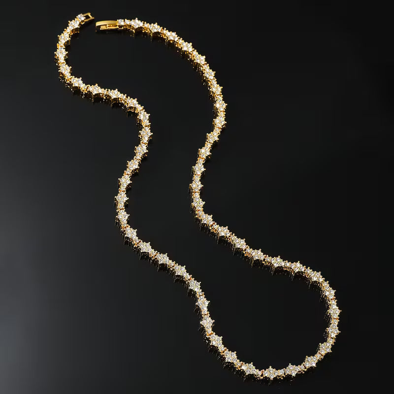 Collier tennis classique en or