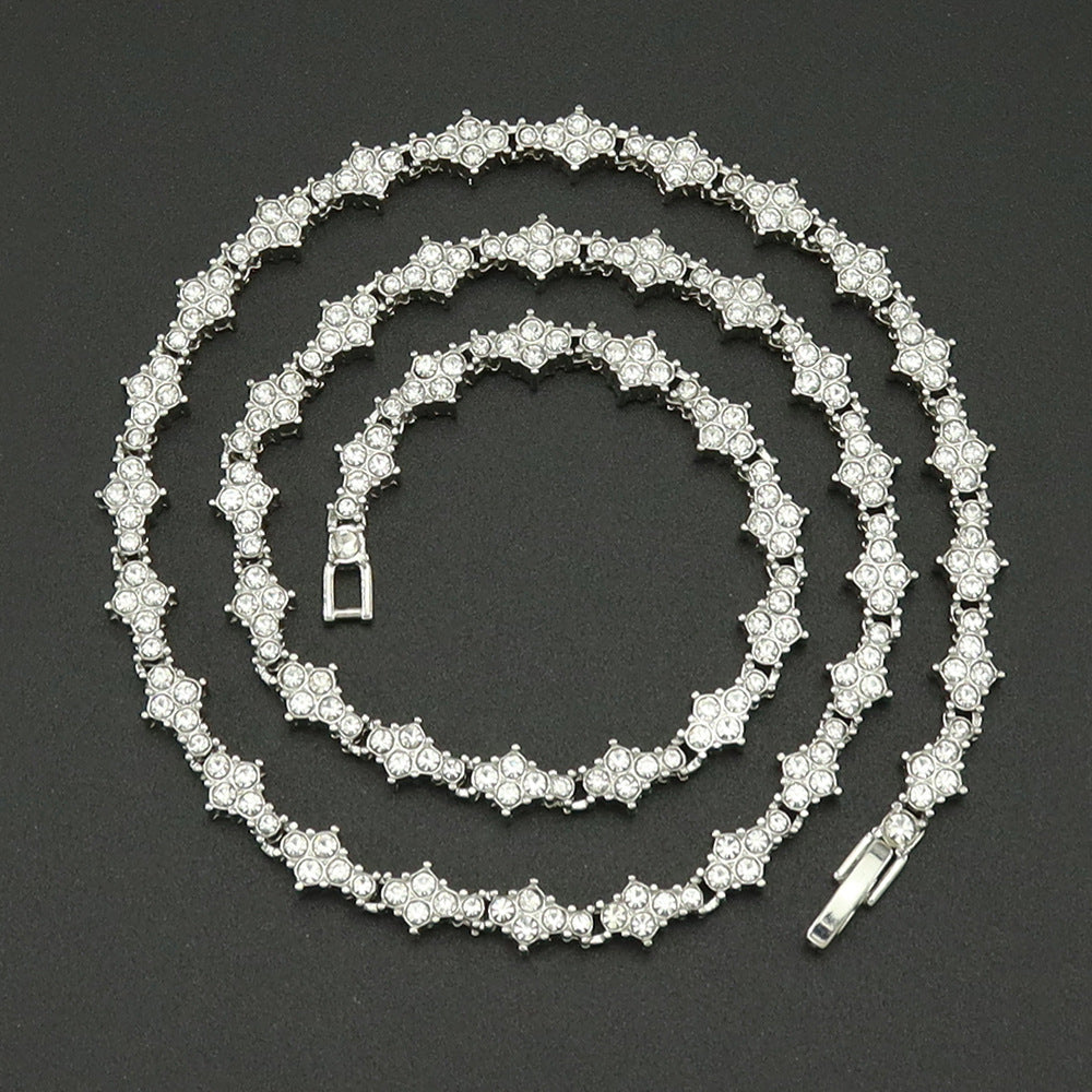 Collier tennis classique en or