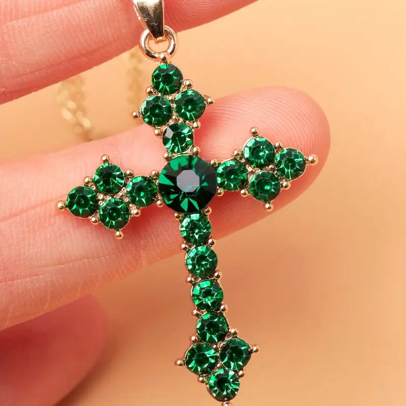 Collier Véridienne croix de cœur en or