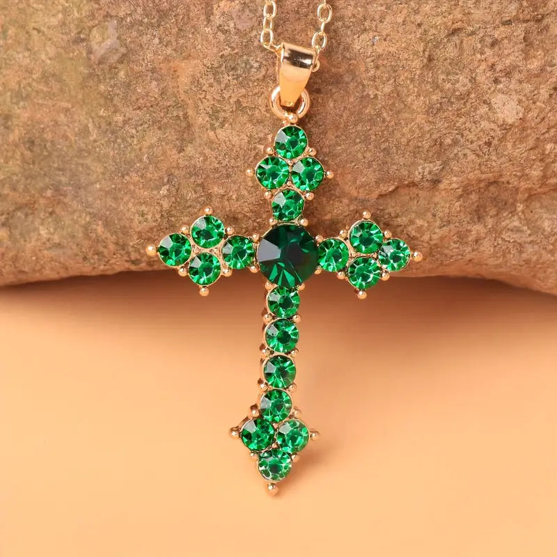Collier Véridienne croix de cœur en or