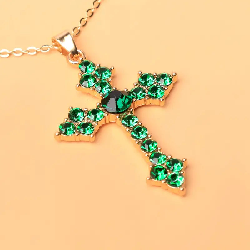 Collier Véridienne croix de cœur en or