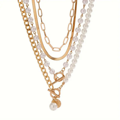 Collier Vintage en Perles & Chaîne en Or | Or