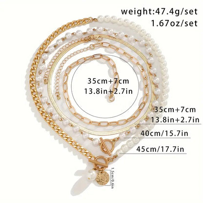 Collier Vintage en Perles & Chaîne en Or | Or