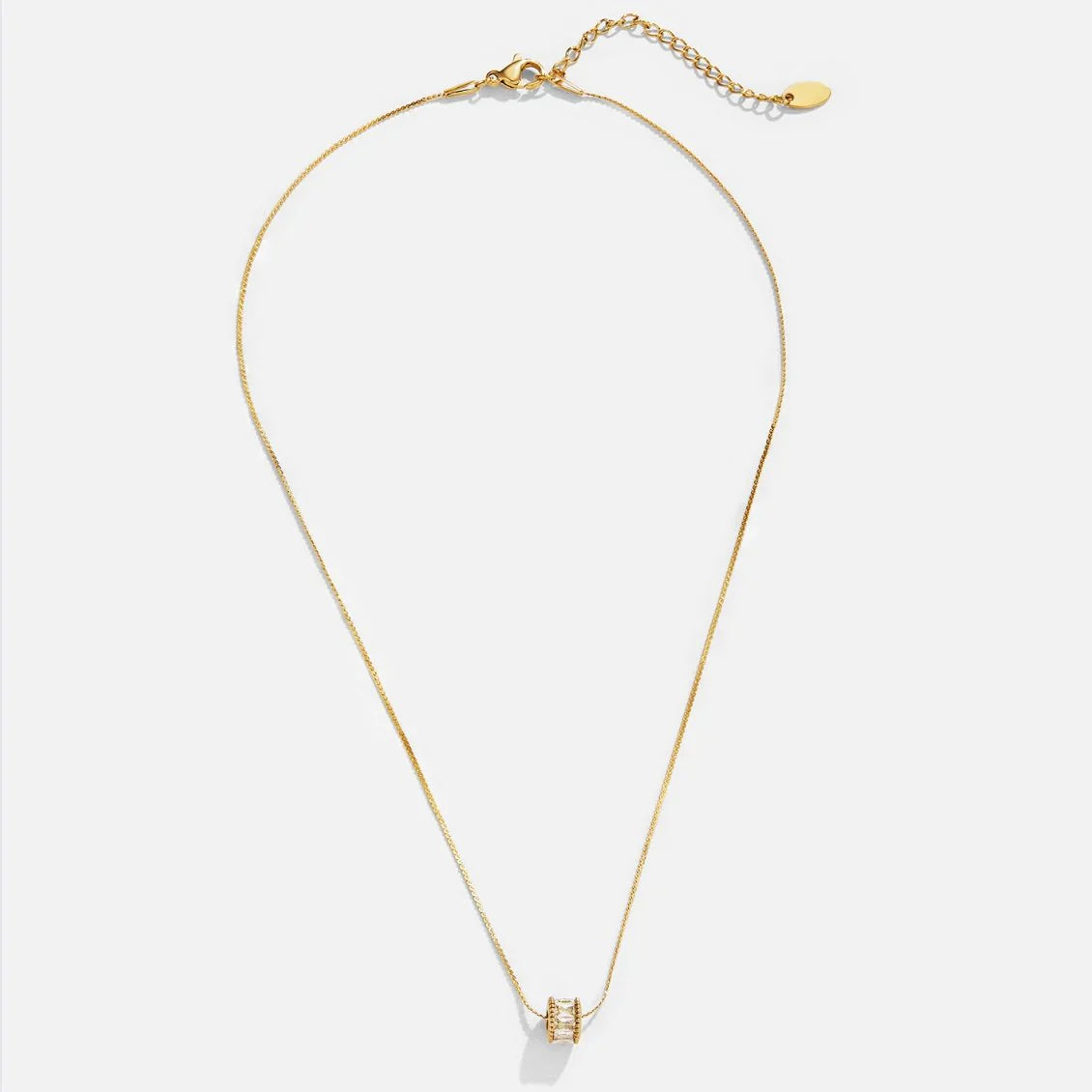 Collier à baril poli Élina en or