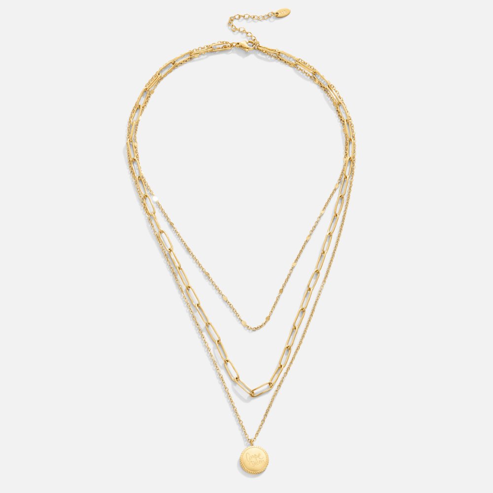 Collier à couches avec pièces « Janie » en or