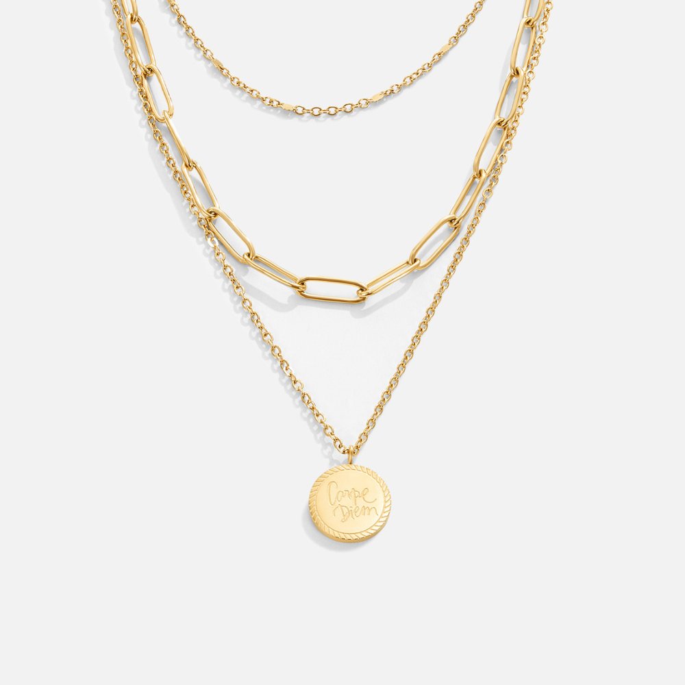 Collier à couches avec pièces « Janie » en or