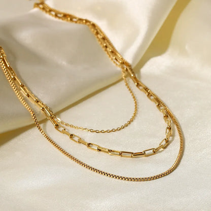 Collier à trois couches en acier inoxydable