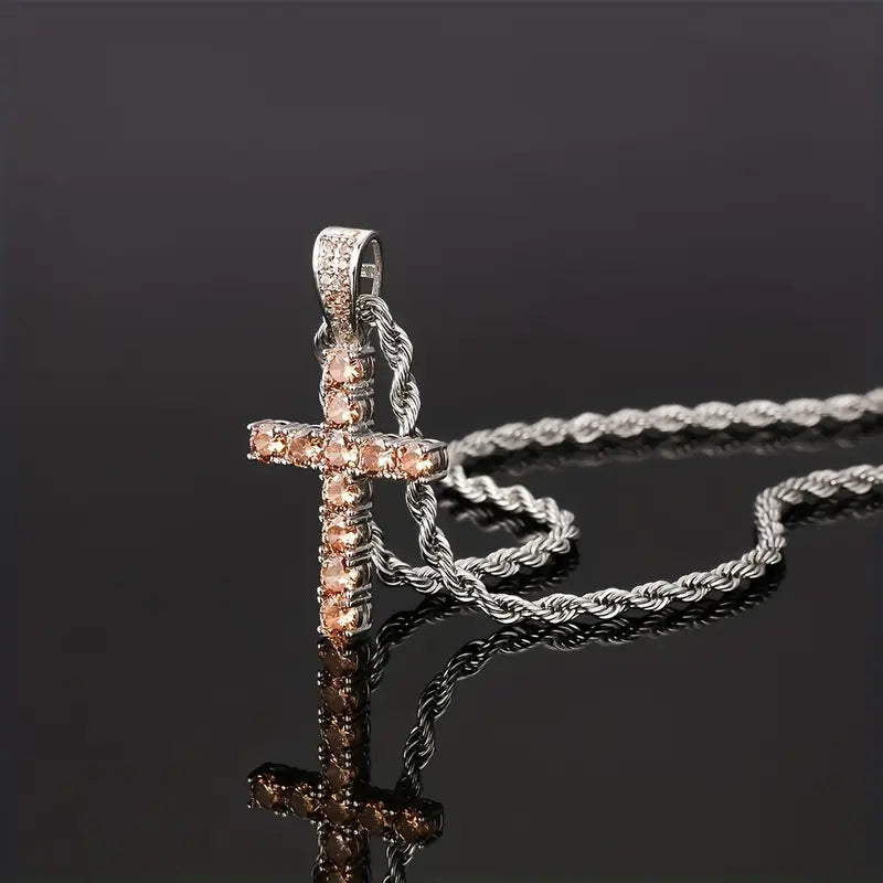 Collier avec croix en or
