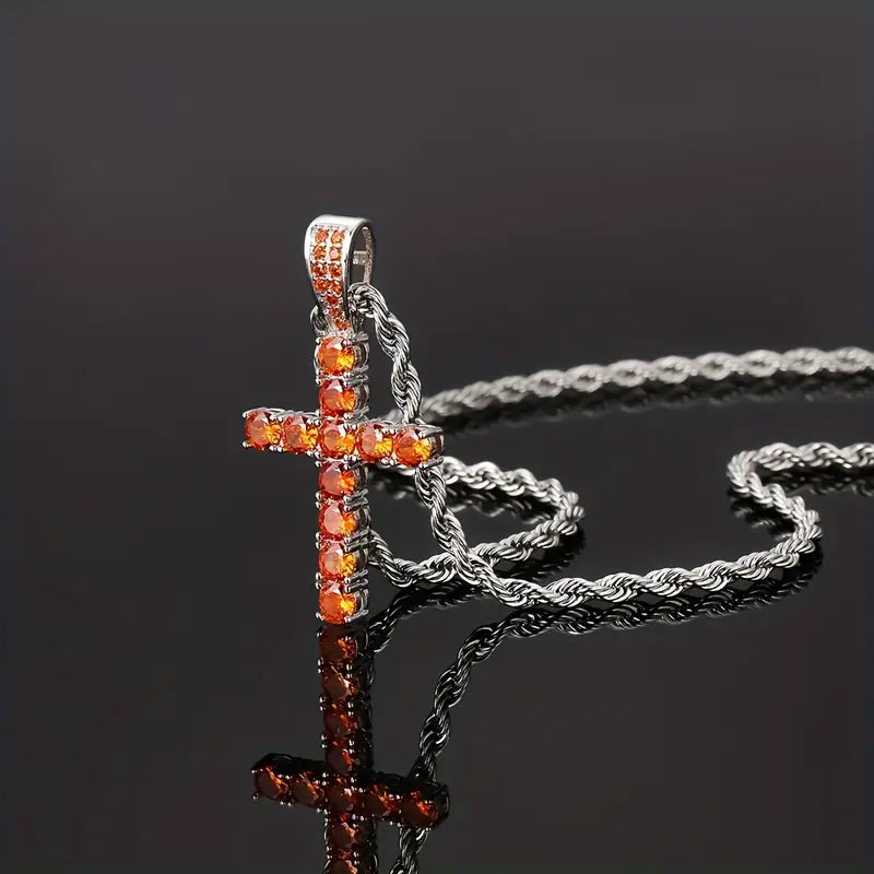 Collier avec croix en or