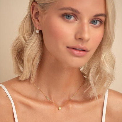 Collier avec initiale de lettre d'amour | Or
