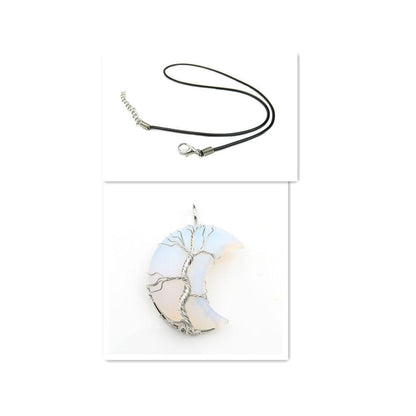 Collier avec pendentif Arbre de Vie en cristal
